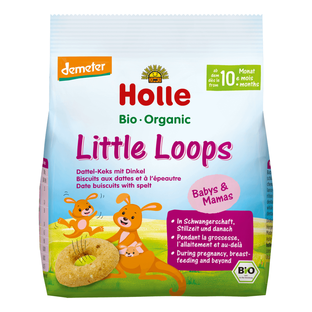 Organic Little Loops date biscuit with spelt